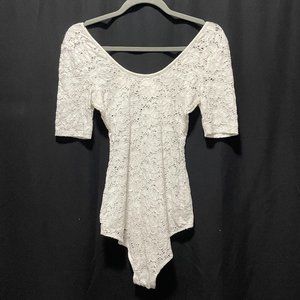 BCBGeneration White Lace Bodysuit